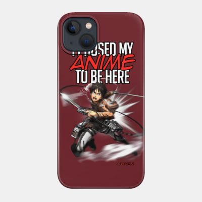 I Paused My Anime To Be Here Design Eren Of Attack Phone Case Official Attack On Titan Merch
