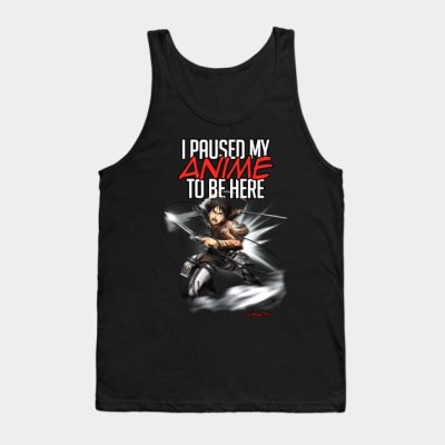 I Paused My Anime To Be Here Design Eren Of Attack Tank Top Official Attack On Titan Merch