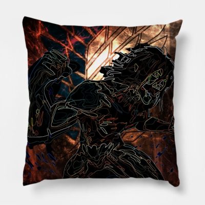 Titan Awakening Throw Pillow Official Attack On Titan Merch