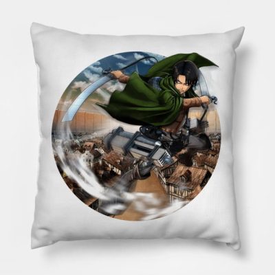 Attack On Titan Captain Levi Throw Pillow Official Attack On Titan Merch