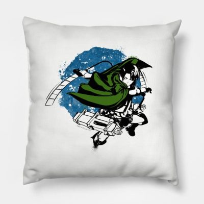 Attack On Levi Throw Pillow Official Attack On Titan Merch