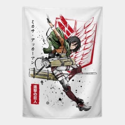 Soldier Mikasa Tapestry Official Attack On Titan Merch