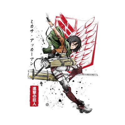 Soldier Mikasa Tapestry Official Attack On Titan Merch