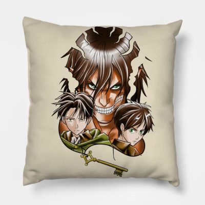 Attack On Titan Throw Pillow Official Attack On Titan Merch