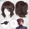 35cm Hange Zoe Cosplay Attack on Titan Final Season 4 Hange Zoe Wig Dark Brown Hair - AOT Merch