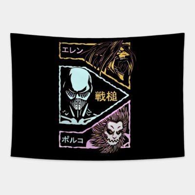 Attack On Titan Founding Titan Jaw Titan And War H Tapestry Official Attack On Titan Merch