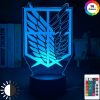 3d Illusion Led Night Light Wings of Liberty 7 Colors Changing Nightlight for Kids Room Decor - AOT Merch
