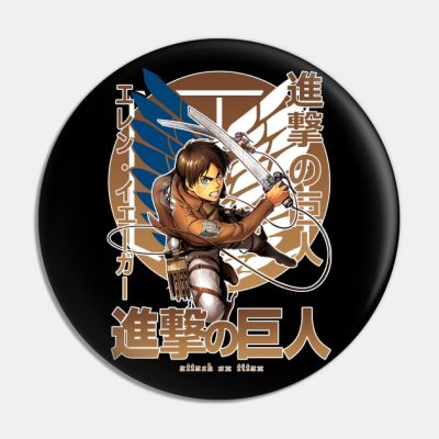 Attack On Titan Eren Yeager Pin Official Attack On Titan Merch