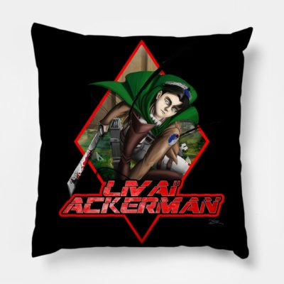 Attack On Titan Livai Throw Pillow Official Attack On Titan Merch