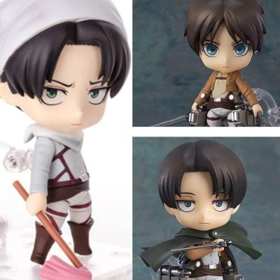 Anime 10CM Game Attack on Titan Eren Jaeger 375 Levi Rivaille Ackerman 390 417 Cleaning Ver 1 - Attack On Titan Merch