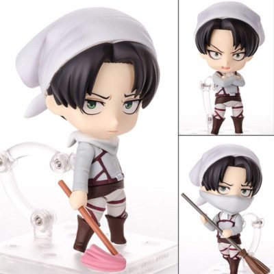 Anime 10CM Game Attack on Titan Eren Jaeger 375 Levi Rivaille Ackerman 390 417 Cleaning Ver - Attack On Titan Merch