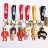 Anime Attack on Titan Keychains Cartoon Doll Silicone Pendant Keyholder Cute Keyring for Women Jewelry Fashion 1 - AOT Merch