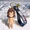 Anime Attack on Titan Keychains Cartoon Doll Silicone Pendant Keyholder Cute Keyring for Women Jewelry Fashion 3 - AOT Merch