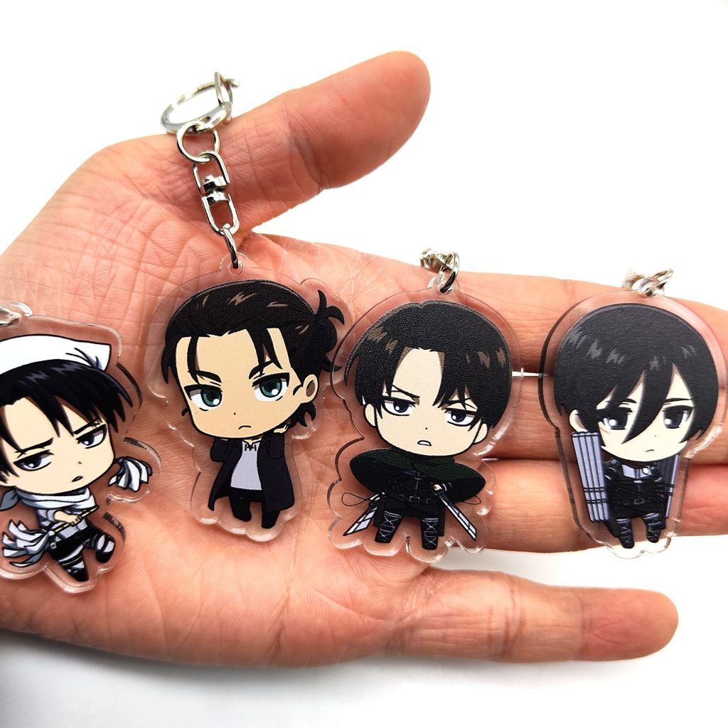 Anime Keychain Attack on Titan Cute Cartoon Keychain Car Accessories for Men Bag Pendant Shingeki No 1 - AOT Merch