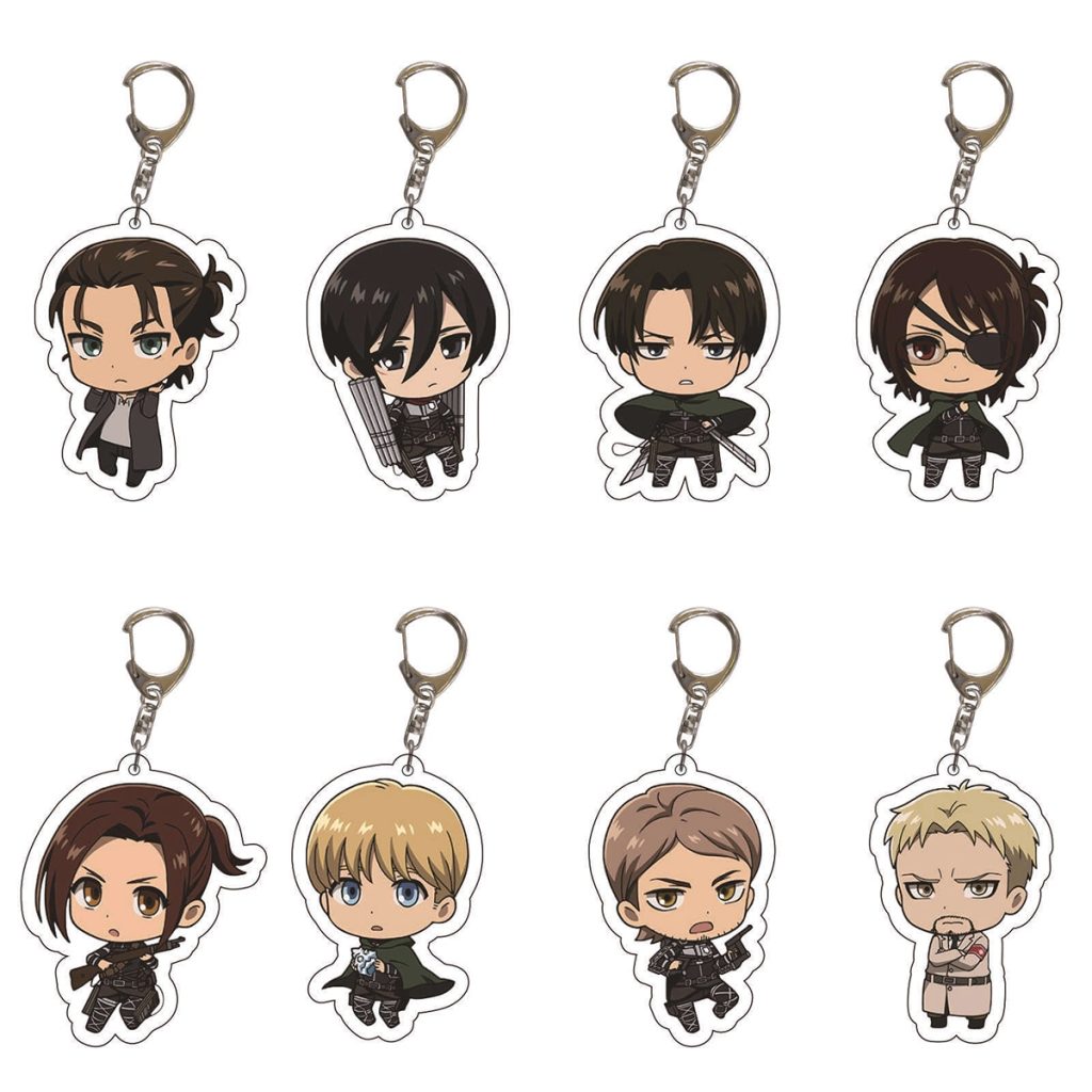 Anime Keychain Attack on Titan Cute Cartoon Keychain Car Accessories for Men Bag Pendant Shingeki No - AOT Merch