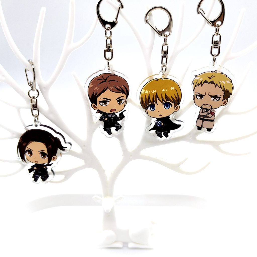 Anime Keychain Attack on Titan Cute Cartoon Keychain Car Accessories for Men Bag Pendant Shingeki No 5 - AOT Merch