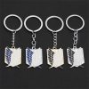 Attack On Titan Anime Keychain Wings Of Liberty Freedom Scouting Legion Eren Keyring Key Holder Chain - AOT Merch