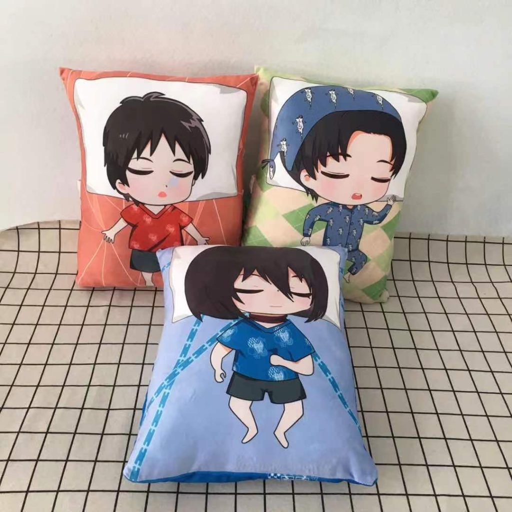 Attack On Titan Anime Plush Toys Levi Ackerman Mikasa Eren Pillow Cartoon Stuffed Toys Festival Kids 1 - AOT Merch