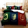 Attack on Titan Printed polyester bedding soft and comfortable Customizable bedding set Quilt cover pillowcase 5 - Attack On Titan Merch