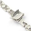 H F New Unisex Charming Attack On Titan Shingeki No Kyojin Metal Bracelet Wings Punk Style 1 - AOT Merch