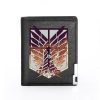 High Quality Attack on Titan Cover Men Women Leather Wallet Billfold Slim Credit Card ID Holders - AOT Merch