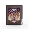 High Quality Attack on Titan Cover Men Women Leather Wallet Billfold Slim Credit Card ID Holders 4 - AOT Merch