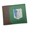 High Quality Cartoon Attack on Titan Wallet with Coin Pocket for Gift Short Purse - AOT Merch