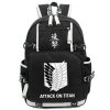 Hot Japanese Anime Attack On Titan Waterproof School Bags Laptop Rucksack Travel USB Backpack Large Capacity 3 - AOT Merch