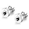 Japanese Anime Attack On Titan Comics Anime Stainless Steel Piercing Ear Stud Earrings For Womens Enamel 3 - AOT Merch