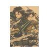 TIE LER Attack on Titan B Style Japanese Cartoon Comic Kraft Paper Poster Wall Stickers Home 1 - AOT Merch