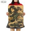 TIE LER Attack on Titan B Style Japanese Cartoon Comic Kraft Paper Poster Wall Stickers Home - AOT Merch