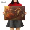 TIE LER Attack on Titan Posters Japanese Anime Kraft Paper Room Bar Home Art Decorative Painting - AOT Merch