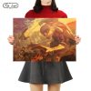 TIE LER Classic Anime Attack On Titan Posters Retro Kraft Paper Poster Bar Room Decor Painting - AOT Merch