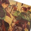 TIE LER Japan Anime Attack on Titan Poster Retro Style Home Decoration Poster Kraft Paper Wall 4 - AOT Merch