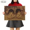 TIE LER Popular Classic Japanese Anime Attack on Titan Home Decor Retro Poster Prints Kraft Paper - AOT Merch