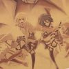 TIE LER Popular Classic Japanese Anime Attack on Titan Home Decor Retro Poster Prints Kraft Paper 2 - AOT Merch