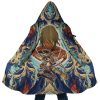 Trippy Eren Yeager Attack on Titan AOP Hooded Cloak Coat MAIN Mockup - AOT Merch