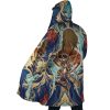 Trippy Eren Yeager Attack on Titan AOP Hooded Cloak Coat SIDE Mockup - AOT Merch