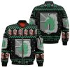 attack on titan ugly christmas sweater military badged police xmas gift custom clothes gearanime 3 - AOT Merch