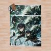 The Cool Eren J Throw Blanket Official Attack On Titan Merch