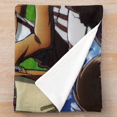 Aot Happy Moment Throw Blanket Official Attack On Titan Merch