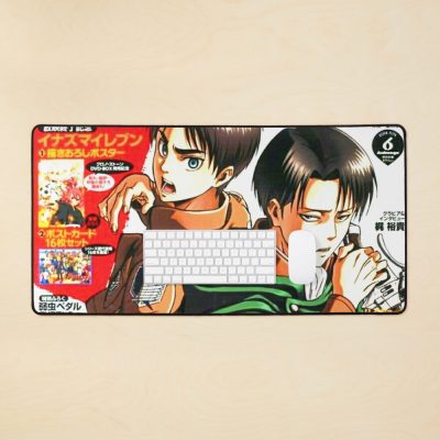 Eren Backing Levi Mouse Pad Official Attack On Titan Merch