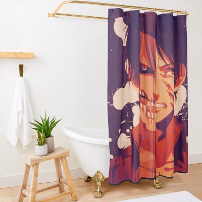 Half Of Me Shower Curtain Official Attack On Titan Merch