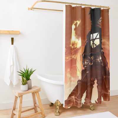 Levi Aot Shower Curtain Official Attack On Titan Merch