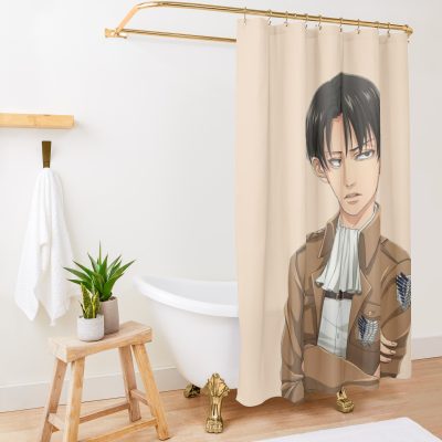 Aot Levi Shower Curtain Official Attack On Titan Merch