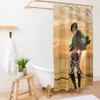 Aot The Journey Ends Shower Curtain Official Attack On Titan Merch