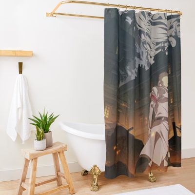 Building And Lighting Shower Curtain Official Attack On Titan Merch