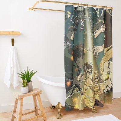 Monster Fanart Shower Curtain Official Attack On Titan Merch