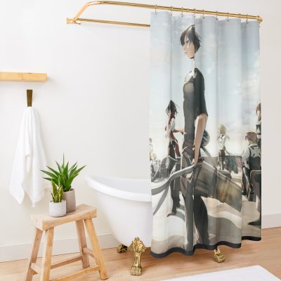 Stand Up For Peace Shower Curtain Official Attack On Titan Merch