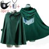 Anime Attack on Titan Levi Ackerman The Scouting Legion Wings of Liberty Cosplay Green Black Cloak - AOT Merch